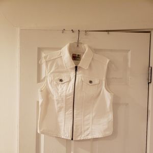 Ruff Hewn White Denim Vest